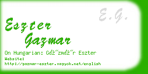 eszter gazmar business card